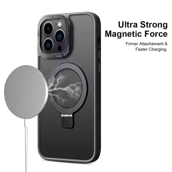 Matte Magnetic Stand Case for iPhone – 360° Protection with MagSafe
