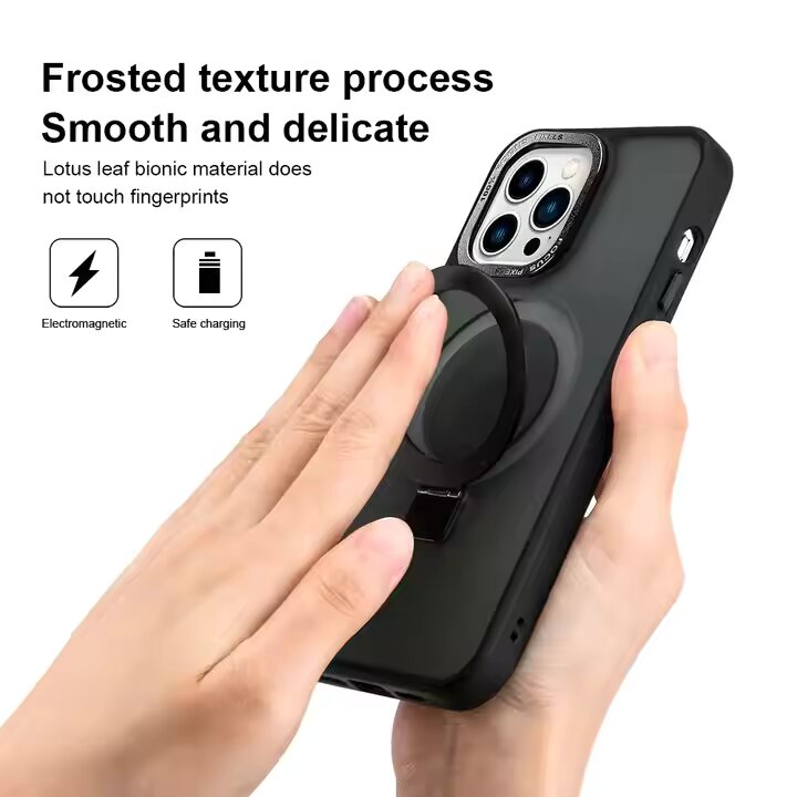 Matte Magnetic Stand Case for iPhone – 360° Protection with MagSafe