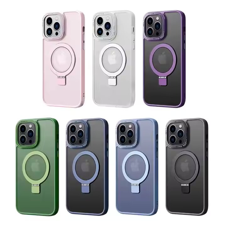 Matte Magnetic Stand Case for iPhone – 360° Protection with MagSafe